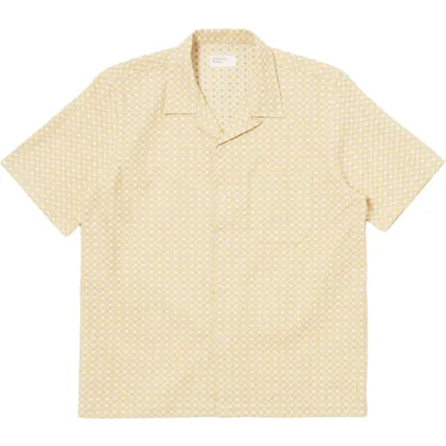Tile Cotton Road Shirt Short Sleeve , male, Sizes: M - Universal Works - Modalova