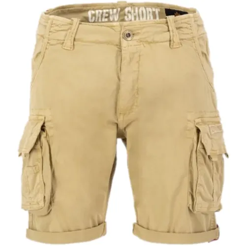 Crew Shorts Sand , Herren, Größe: W32 - alpha industries - Modalova