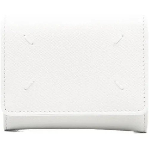 Tri-Fold Leather Wallet , female, Sizes: ONE SIZE - Maison Margiela - Modalova