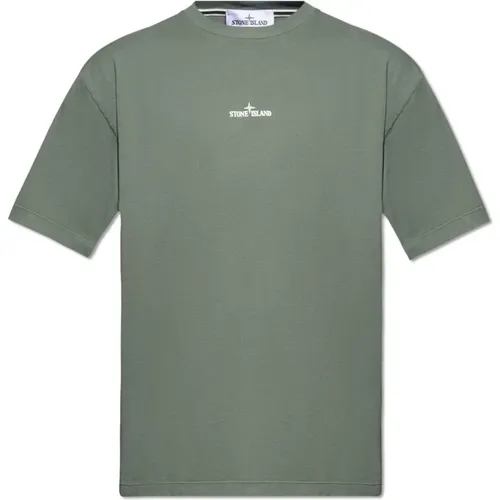T-Shirt mit Logo , Herren, Größe: S - Stone Island - Modalova