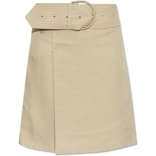 Skirt with a wide belt , female, Sizes: 2XS - Burberry - Modalova