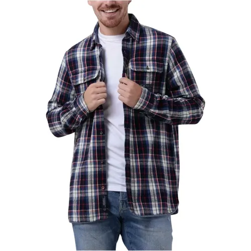 Casual Flannel Check Hemd , Herren, Größe: M - Scotch & Soda - Modalova