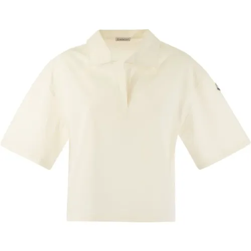 Oversized Polo Shirt Jersey Poplin - Moncler - Modalova