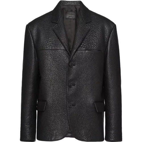 Leather Jacket Stylish Design , male, Sizes: M, S - Prada - Modalova