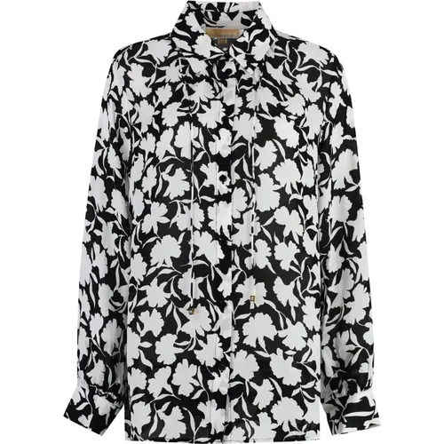 Blouses Shirts,Schwarze Fleur Casual Bluse - Michael Kors - Modalova