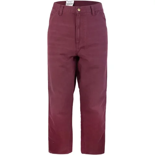 Rote Arbeitslatzhose Single Knee , Herren, Größe: W29 - Carhartt WIP - Modalova