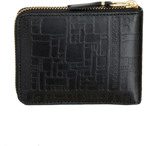 Leder Reißverschluss Brieftasche , Herren, Größe: ONE Size - Comme des Garçons - Modalova