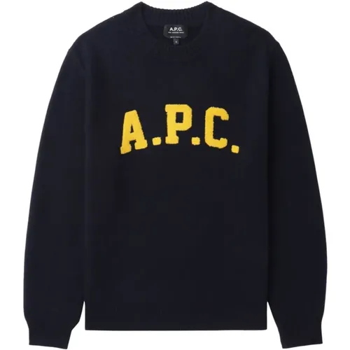 Marine Strickpullover , Damen, Größe: L - A.P.C. - Modalova