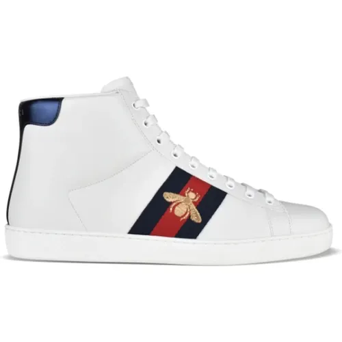 Bee Ace High-Top Sneakers , male, Sizes: 5 UK - Gucci - Modalova