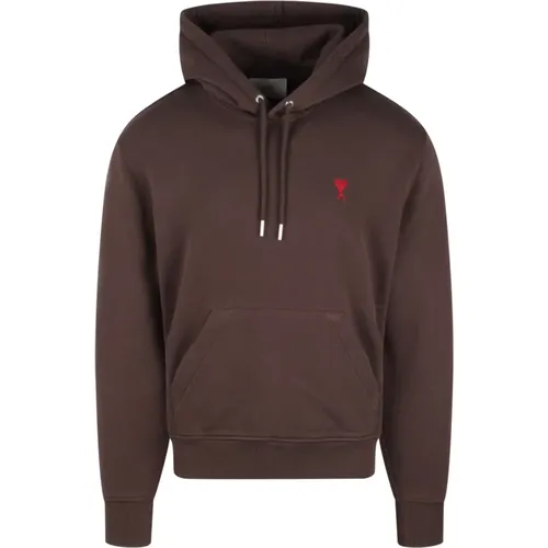 Herz Hoodie Fw24 Boxy Fit , Herren, Größe: XL - Ami Paris - Modalova