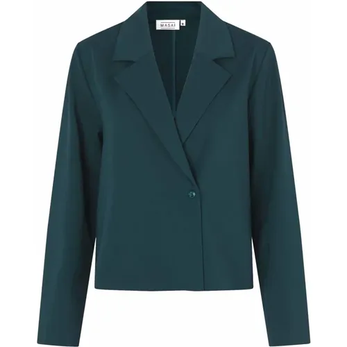 Classic Jacket with V-Neck and Button Closure , female, Sizes: S, L, XS, M - Masai - Modalova