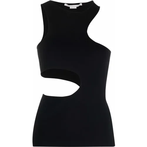 Schwarzes Top Ss22 6K0063S20761000 , Damen, Größe: 2XS - Stella Mccartney - Modalova