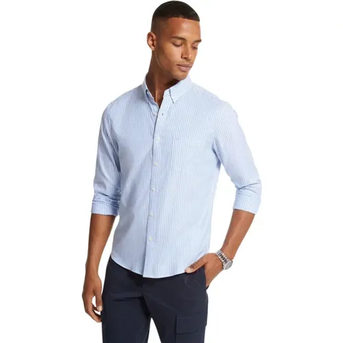 Long Sleeve Button-Down Oxford Shirt , male, Sizes: S, XL, L, M - Michael Kors - Modalova