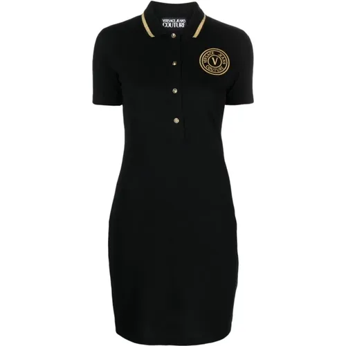 Schwarzes Kleid für Frauen , Damen, Größe: 2XS - Versace Jeans Couture - Modalova