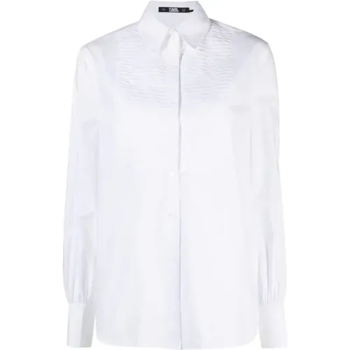 Bib shirt monogram necktie , female, Sizes: S, M, XS - Karl Lagerfeld - Modalova