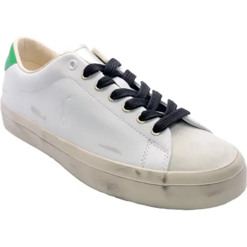 Weiße Ledersneakers Longwood-SK-VLC Stil , Herren, Größe: 46 EU - Polo Ralph Lauren - Modalova