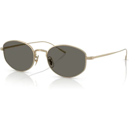 Estra Sunglasses Pale Gold/Carbon Grey , unisex, Sizes: 51 MM - Oliver Peoples - Modalova