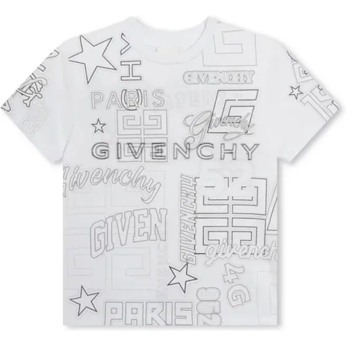 Kinder Logo Print Weißes T-shirt - Givenchy - Modalova