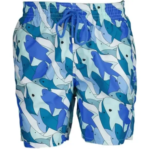Shark Print Swim Shorts , male, Sizes: XL, 2XL, M, 3XL - Vilebrequin - Modalova