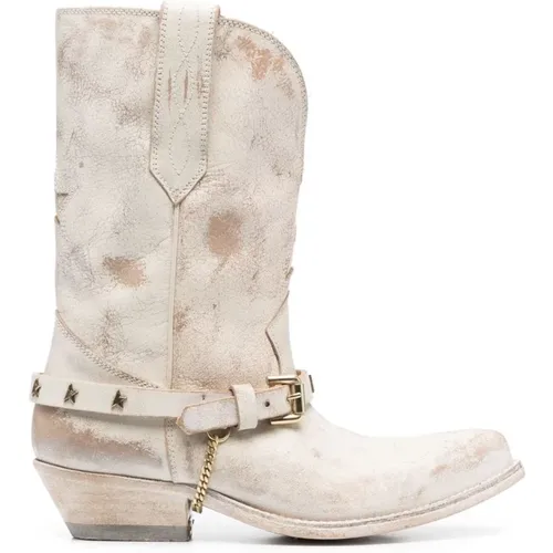 Cowboy Leather Boots , female, Sizes: 2 UK - Golden Goose - Modalova