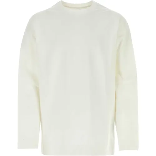 Weißes Oversize Stretch Baumwoll T-Shirt , Herren, Größe: S - Jil Sander - Modalova