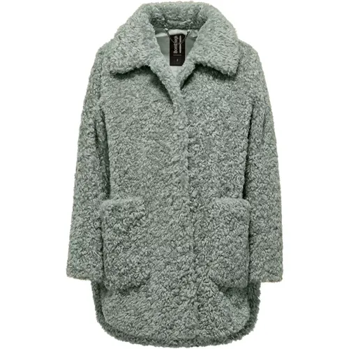 Curly Effect Sherpa Fleece Coat , female, Sizes: XS, S - BomBoogie - Modalova