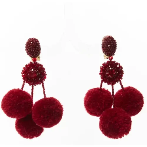 Pre-owned Fabric earrings , female, Sizes: ONE SIZE - Oscar De La Renta Pre-owned - Modalova