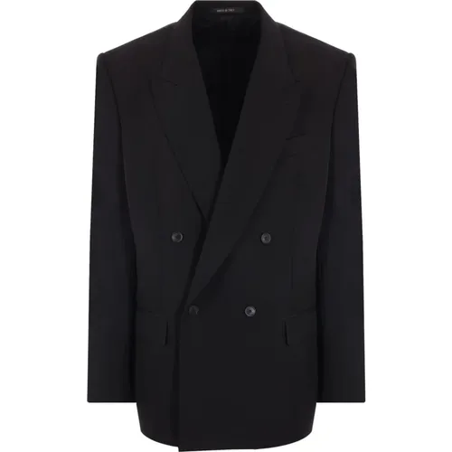 Wool Double-Breasted Jacket , male, Sizes: S - Balenciaga - Modalova