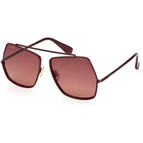 Gradient Brown Shiny Bordeaux Sonnenbrille - Max Mara - Modalova