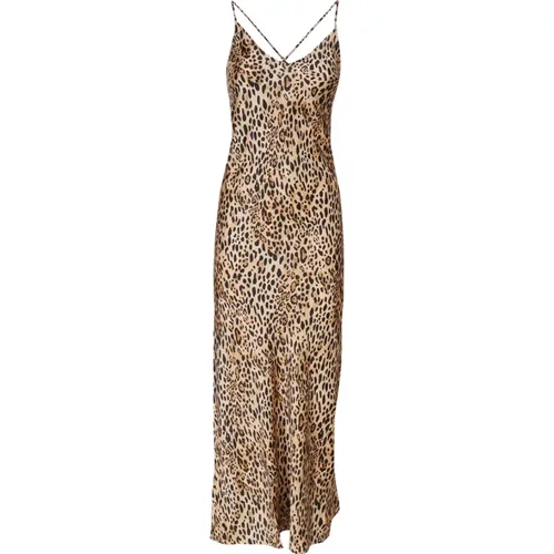 Leopard Print V-Neck Dress , female, Sizes: XS, L - MC2 Saint Barth - Modalova