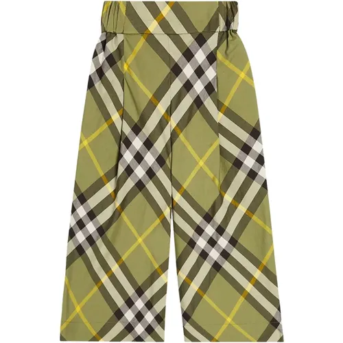 Grüne Vintage Check Schlaghose - Burberry - Modalova