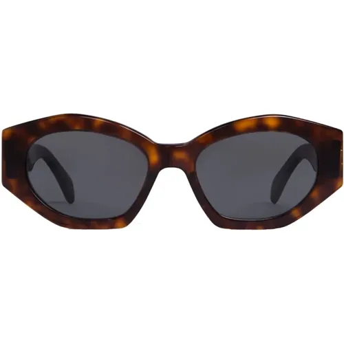 Polygonal Sunglasses with Grey Lenses , female, Sizes: 55 MM - Celine - Modalova