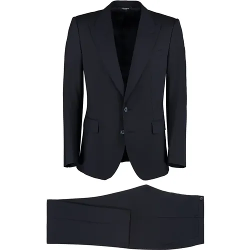 Wool Two-Piece Suit Lapel Collar , male, Sizes: XL, L - Dolce & Gabbana - Modalova