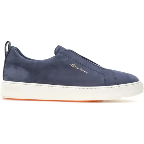 Stylish Sneakers for Men , male, Sizes: 8 UK, 9 UK - Santoni - Modalova