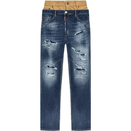 Zerrissene Jeans , Herren, Größe: 2XL - Dsquared2 - Modalova