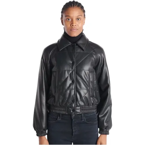 Quilted Faux Leather Jacket , female, Sizes: 2XS - OOF Wear - Modalova