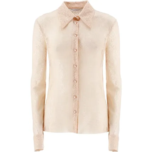 Lace Shirt with Floral Pattern , female, Sizes: XS - Philosophy di Lorenzo Serafini - Modalova