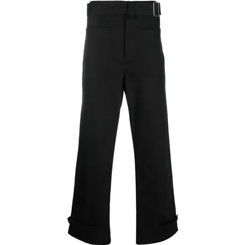 Straight Trousers with Buckle Fastening , male, Sizes: L - alexander mcqueen - Modalova