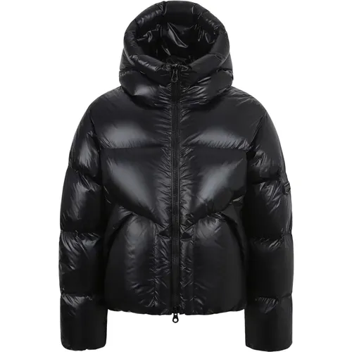 Schwarze Daunenjacke mit durchgehendem Reißverschluss Aw23 , Herren, Größe: M - duvetica - Modalova