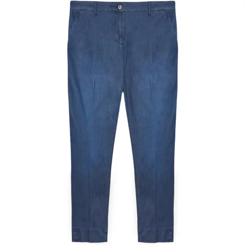 Chino-Jeans mit schrägen Taschen , Damen, Größe: 3XL - Fiorella Rubino - Modalova