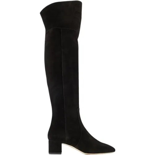 Letizia 45Mm Thin Block Square in leatherToe Over The Knee Boot , female, Sizes: 3 UK - aeyde - Modalova