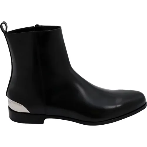 Leather Ankle Boots , male, Sizes: 8 1/2 UK, 7 1/2 UK, 10 UK, 9 UK, 7 UK - alexander mcqueen - Modalova