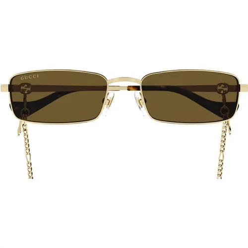 Retro-Sonnenbrille mit Kette Gucci - Gucci - Modalova
