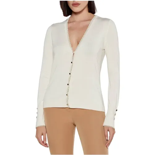 Weißer Eleganter Cardigan Pullover , Damen, Größe: L - Liu Jo - Modalova