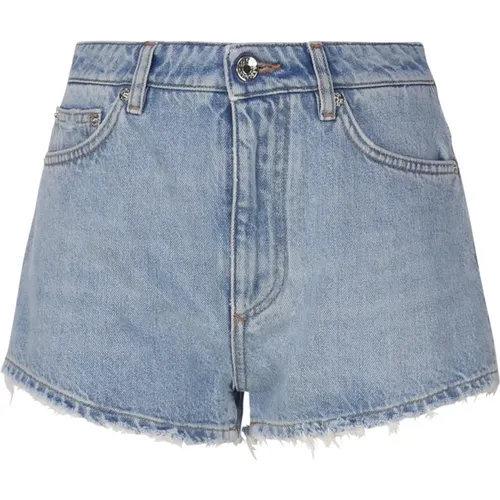 Helle Denim Shorts mit Seitentaschen , Damen, Größe: S - Dolce & Gabbana - Modalova