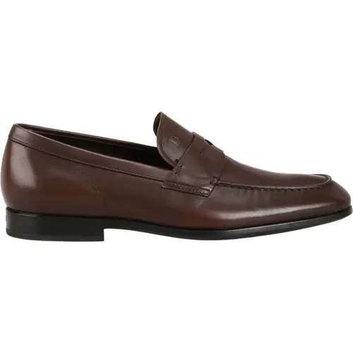 Stilvolle braune Wildleder-Loafers mit Penny Bar,Loafers - TOD'S - Modalova