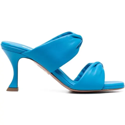 Turquoise Sandapa Sandals , female, Sizes: 3 UK, 4 1/2 UK - Aquazzura - Modalova