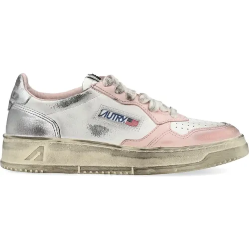 Womens Shoes Sneakers White Pink Ss24 , female, Sizes: 3 UK, 4 UK - Autry - Modalova
