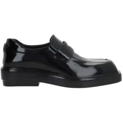 Leather Square Toe Moccasin Shoes , female, Sizes: 5 1/2 UK - Prada - Modalova