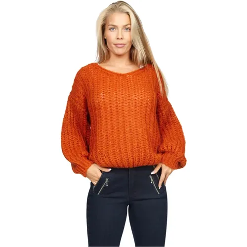 Bobo Striped Sweater in Paprika , female, Sizes: S, 2XL - 2-Biz - Modalova